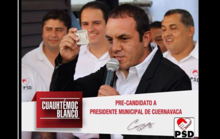 El futbolista compite por la alcaldía de Cuernavaca. TWITTER / @cuauhtemocb10
