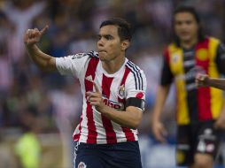 Omar Bravo marcó el gol del empate de último minuto en el partido ante Leones Negros. EL INFORMADOR / J. Mendoza