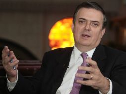 Ricardo Mejía respalda la petición del ex jefe de gobierno Marcelo Ebrard para que sea recibido en el pleno de la Comisión Especial. NTX / ARCHIVO