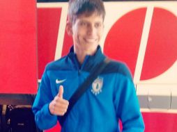 Jürgen Damm, jugador de los Tuzos del Pachuca a su llegada al hotel de concentración del equipo. INSTAGRAM / javierrobles30