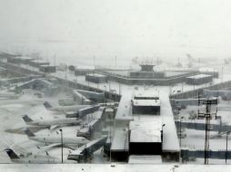 De esta forma se veía el aeropuerto de Chicago, que no podía operar. AP / ARCHIVO
