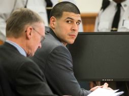 El ex jugador de los Patriotas está acusado del homicidio de Odin Lloyd. AP / A. Boghosian