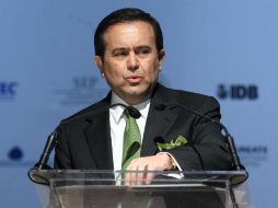 Ildefonso Guajardo, secretario de Economía, en la Cumbre de Laureate 'Juventud y Productividad'. NTX / J. Pazos