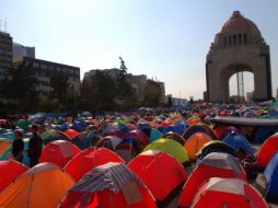 Los maestros arribaron a la ciudad el pasado lunes a las inmediaciones. NTX / N. Tavira