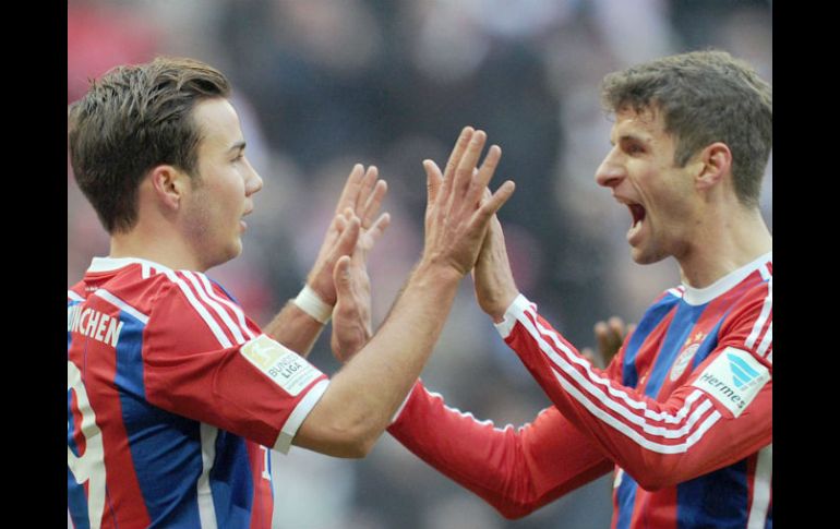 Robben, Muller y Gotze consiguen dobletes en este partido de la Bundesliga. EFE / T. Hase