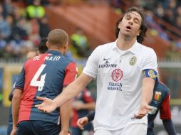 Luca Toni metió dos goles para el Hellas pero no fue suficiente para que levantaran. EFE / L. Zennaro