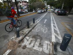 En la segunda etapa de MiBici, se tiene previsto complementar otras avenidas con la instalación de bolardos. EL INFORMADOR / A. García