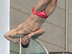 El medallista mundial mantuvo el liderato de la competencia con calificaciones promedio de 8 y 8.5, para un total de 489.80 puntos. ESPECIAL / deporte.gob.mx