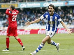 Prieto fue el héroe de su equipo en este partido. EFE / J. Etxezarreta