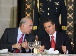 Enrique Peña Nieto y José Ángel Gurría Treviño, secretario general de la OCDE. NTX / ARCHIVO