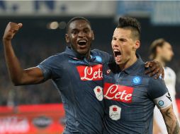 A pesar de la expulsión de Mertens, los napolitanos pudieron imponerse. EFE / C. Abbate