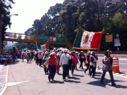 Los peregrinos fueron resguardados y abanderados por el Grupo Motorizado de Reacción Inmediata ''Ángeles GAM''. NTX /