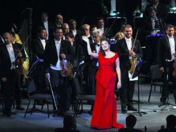 Anna Netrebko estuvo acompañada por la Orquesta Filarmónica de Jalisco. ESPECIAL /