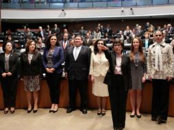 Imagen de la toma de protesta de los nuevos embajadores. TWITTER / @senadomexicano