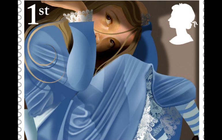 'Alicia en el País de las Maravillas' cumple 150 años e Inglaterra lo celebra con postales ilustradas por Grahame Baker-Smith. ESPECIAL / postofficeshop.uk