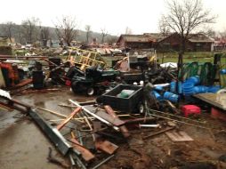 Un parque de casas móviles quedó casi destruido. AP / T. World