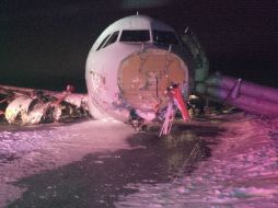 Se salió de la pista tras una fuerte nevada y el piloto tenía poca visibilidad, según medios locales. EFE / Transportation Safety Board of Canada