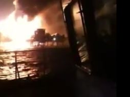 Señalan que el siniestro ocurrió en instalaciones para empleados que trabajan en altamar. TWITTER / @carlitosahm