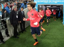 Luiz abandonó el partido contra Marsella antes de tiempo. AFP / ARCHIVO