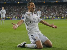 El mexicano lució en la delantera del Real Madrid y llevó a su equipo a la victoria. AP / P. White