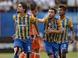 Leandro Carrijo adelantó a los Potosinos con un golazo. MEXSPORT / I. Ortiz