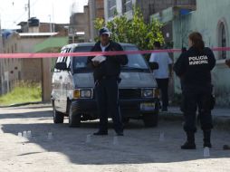 En el sitio se encontraron tres casquillos calibre 45. EL INFORMADOR / ARCHIVO