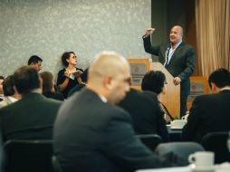 Alfaro expuso ante el Imef la propuesta 'Finanzas Sanas'. ESPECIAL / Enrique Alfaro Ramírez