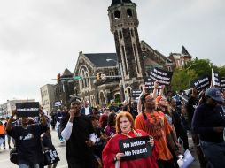 Las marchas por la muerte de Freddie Gray continúan este jueves en la ciudad. AFP / A. Burton