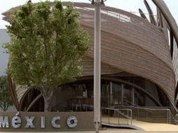 La conceptualización del pabellón mexicano le da al maíz el lugar predominante que tiene dentro de la alimentación en México. TWITTER / @SE_mx