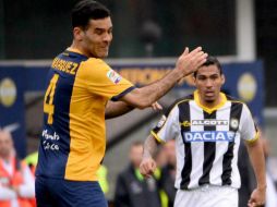 Se trató de la tercera tarjeta roja que el michoacano recibe. EFE / F. Venezia