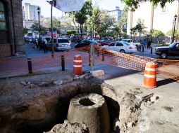 Las obras que se realizan en seis calles del Centro de Guadalajara tienen una inversión de más de 51 MDP. EL INFORMADOR / P. Franco
