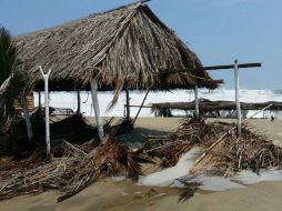 En la comunidad pesquera y turística de Playa Azul, en Coyuca de Benítez, la población fue evacuada en sus totalidad. NTX / Cortesía