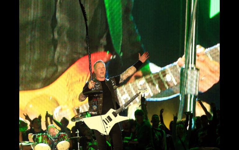 La gran sorpresa de su espectáculo llegó cuando tocaron por primera vez en directo 'Line in the sand'. AFP / C. Polk