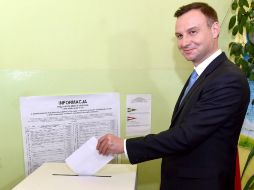 Duda es candidato del partido nacionalista y conservador, Ley y Justicia. EFE / J. Bednarczyk