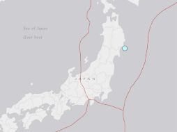 Un fuerte terremoto remeció el miércoles la misma región de Japón que fue devastada en 2011 por un sismo y tsunami. ESPECIAL / earthquake.usgs.gov