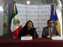 La Fiscal en Derechos Humanos, Lizette Hernández Navarro y el director de Acceso a la Justicia, Jorge Pardo Ramírez. TWITTER / @FiscaliaJal