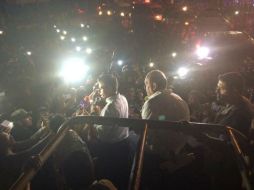 El Ejecutivo viaja con el titular de la Segob, el de la Sedena y el de Marina. TWITTER / @ESanchezHdz