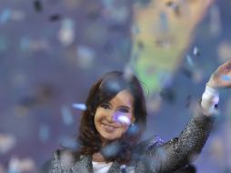 Fernández rindió su discurso ante miles de personas para celebrar el 2015 aniversario de la Revolución de Mayo. AP / N. Pisarenko