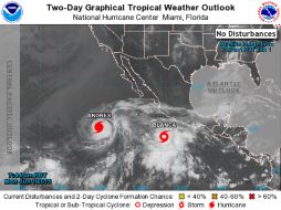 ''Blanca'' es la segunda tormenta en lo que va de la temporada de huracanes. ESPECIAL / nhc.noaa.gov