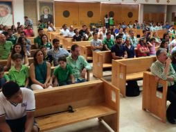 Antes del festejo, hicieron una tradicional misa de acción de gracias dentro del TSM. TWITTER / @ClubSantos