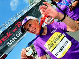 La estadounidense participó en la carrera para reunir dinero para la investigación del cáncer. AP / Paul N. / Competitor Group