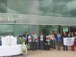 Funcionarios de la Unidad Nacional de Protección unidos en eucaristía por la liberación de Daniela Mora Caicedo. TWITTER /  @UNPColombia