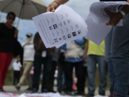 El material sustraído corresponde a material para elegir alcalde, diputados locales y gobernador. AFP / P. Pardo