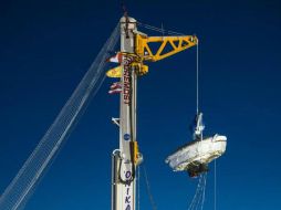La tecnología incluye un aro en forma de dona que deberá inflarse y desacelerar el vehículo. TWITTER / @NASA