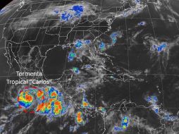 Esta mañana se forma la tormenta tropical ''Carlos'' en aguas del Océano Pacífico TWITTER / @conagua_clima