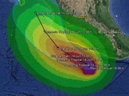 'Carlos' podría convertirse en huracán categoría 1 durante las primeras horas del próximo domingo. TWITTER / @conagua_clima
