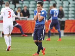 Rubio Rubin de los Estados Unidos se lamenta tras fallar un tiro en el juego frente  a Serbia. EFE / B. Campbell