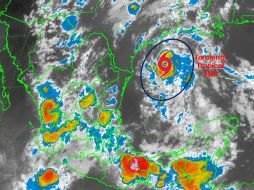 La mañana de este martes, 'Bill' podría tocar tierra en la costa este de Texas. TWITTER / @conagua_clima