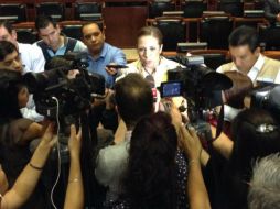 Fabiola Loya, diputada de MC ahora no se opuso a que el dictamen tuviera esa suerte. TWITTER / @FabiolaLoyaMC