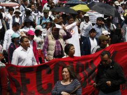 Los inconformes vienen del Edomex, Oaxaca, Chiapas y Guerrero. SUN / J. Reyes